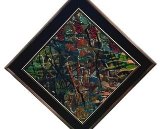 Signed Ed Meyrowitz Metallic Plexiglass Art
