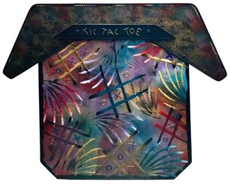 Signed Ed Meyrowitz “Tic Tac Toe" Plexiglass Art
