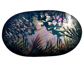 Signed Ed Meyrowitz Carved Plexiglass Art
