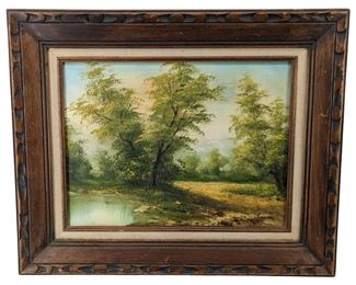 Signed I. Cafieri Landscape Oil on Canvas
