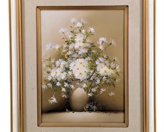 Nancy Lee Still Life Daisey Vase Oil on Canvas
