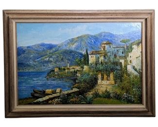 View of Lake Garda Acrylic Replica by Rovan
