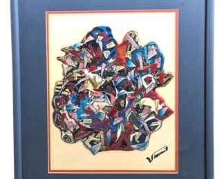 Signed Vincent Metal "Rainbow Sculptures" Art
