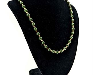 Nephrite jade Beaded Necklace
