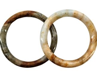 2pc Chinese Jade Bangle Set
