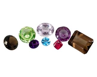 8pc. Mixed Gemstone Collection.
