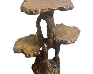 Rustic Juniper Display End Table
