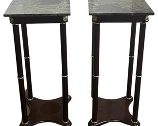 2pc Faux Marble Top Stands
