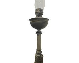 Antique Brass Oil Lamp
