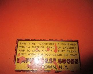 Label on bedroom set