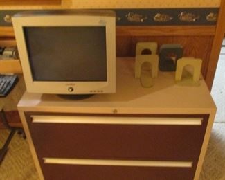 File cabinet and computer equipment 