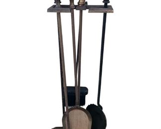 Brass Fireplace Tool Set