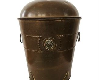 Vintage Brass Lidded Can