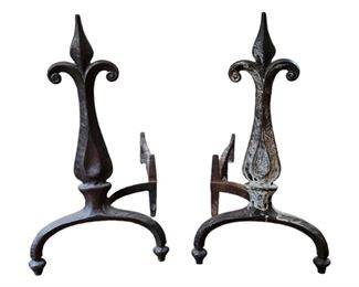 Fleur Di Lis Andirons