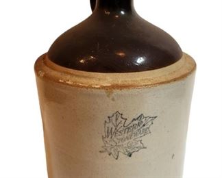 Tan and Brown Pottery Jug