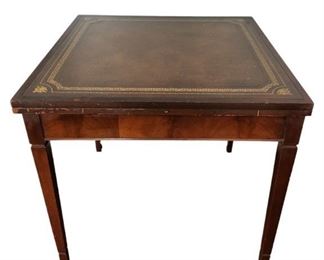 Vintage Leather Top Table