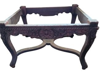 Antique Carved Ottoman Base