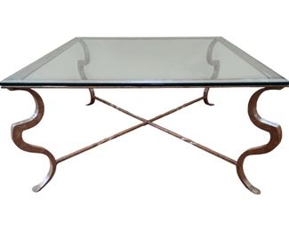 Metal and Glass Coffee Table