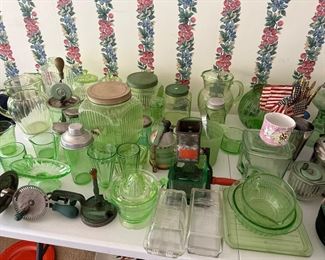 Green glass collection