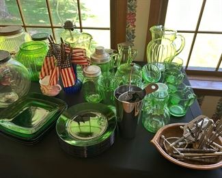 Lots of green glass