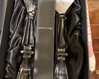 Shannon crystal candlestick holders