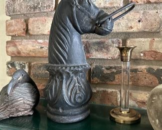 Vintage horse hitching post
