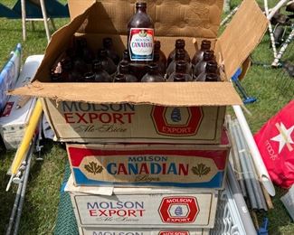Cases of Molson Brown Glass Bottles. 