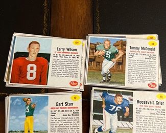  Vintage Post Cereal NFL Cards featuring, Bart Starr, Rosie Grier, Tommy McDonald, and others
