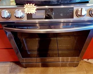 SAMSUNG BUILT-IN 5 BURNER RANGE WITH AIRFRYER SETTINGS.  WI-FI 