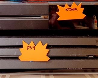 X BOX AND PS4 CONSOLES