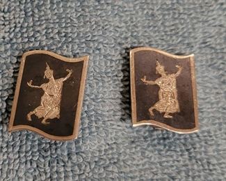 1940's sterling silver Siam dancer clip on earrings
$20