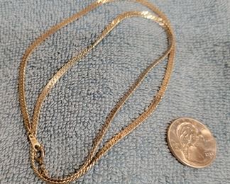 18" flat Sterling silver chain
$20