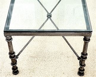 Iron and Glass Cocktail Table $90 or bid #13