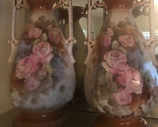 Pair of Antique Porcelain Vases