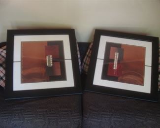 Pair of framed prints
