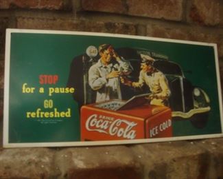 Metal Coca-Cola sign