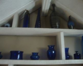 Cobalt blue glass vases