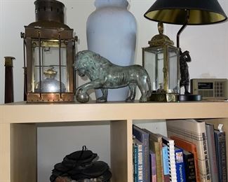 Brass Lanterns, Stone Lion, Golfer Lamp