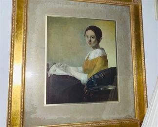 Imitator of Johannes Vermeer, The Lacemaker Framed Print