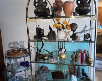 Vintage Brass & Glass Shelf