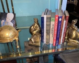 Christopher Columbus globe brass bookends