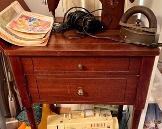 Singer Sewing Machine, Free Westinghouse with Cabinet Sewing Machine, Antique Iron