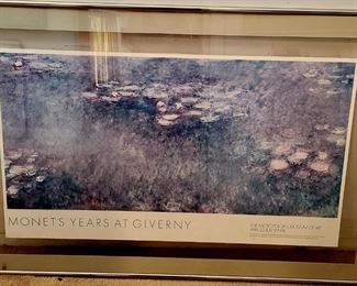 Large Framed Poster 1978 Monet Years at Giverny Metropolitan Museum Monet