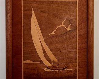 Wood Art Sail Boat