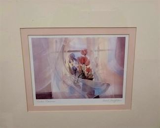 Brent Heighton Signed Framed Print Veiled flowers