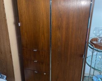 Walnut Art or Office Cabinet