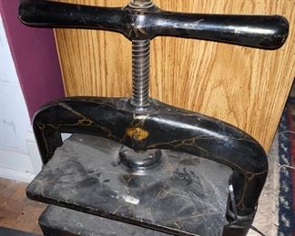 French Cast Iron Nipping Press Book