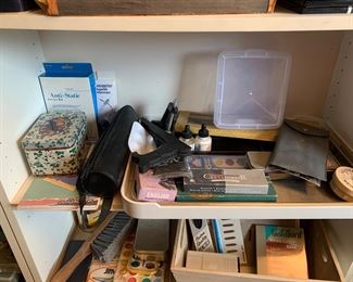 Watercolors, Pastel Boards, Paint Brushes