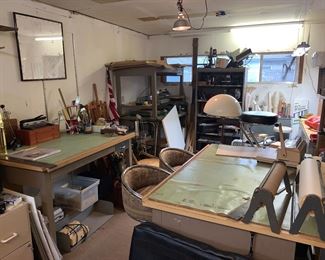 Drafting Room Downstairs Next to Garage Full