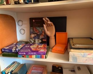 Boxes Pastels, Oil Colors, Caulk, Stationary